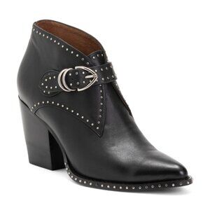 NEW LOLA CRUZ Leather Ankle Booties in black for women 725 10j5